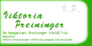 viktoria preininger business card